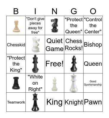 Chess Bingo Card