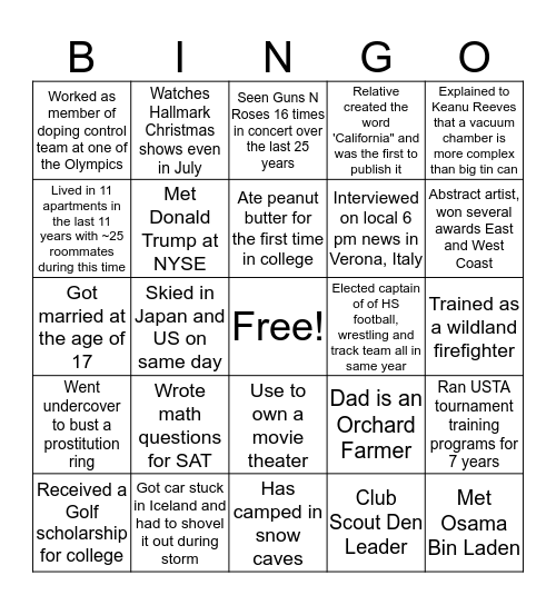 LytEn People Bingo Card