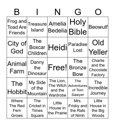 Warm Up With A Good Book Bingo Card