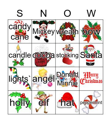 Christmas Bingo Card