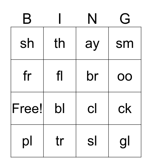 Chart 6 Bingo  Bingo Card