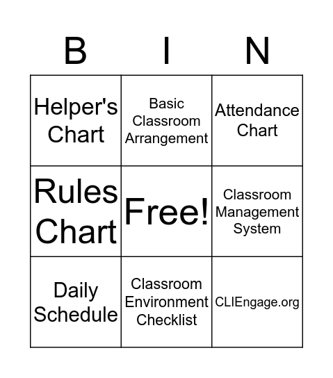 Essential Elements for Building Classroom Community Bingo Card