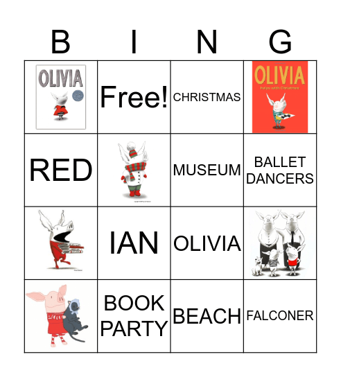 OLIVIA Bingo Card