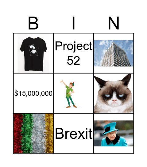 ITV Experiences Merry Mixer Bingo Card