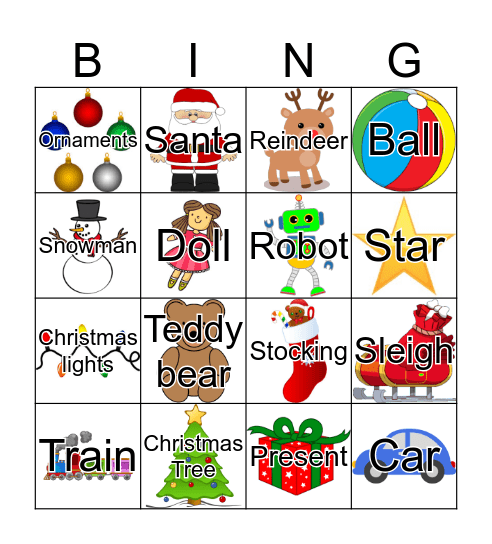 Christmas Bingo Card