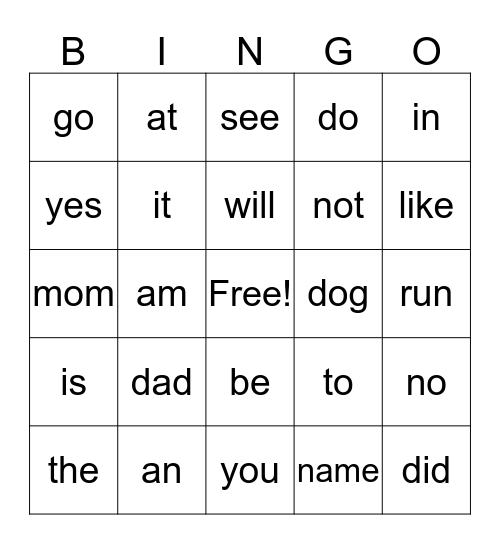Popcorn Word BINGO (Review Week) Bingo Card