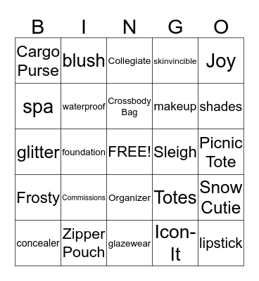AVON/Thirty-One Bingo Card