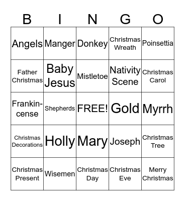 Christmas Bingo Card