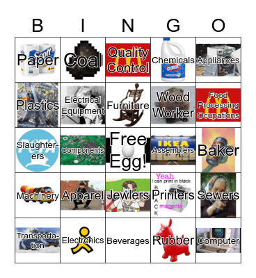 Epic Manufacture Bingo Time Bingo Card