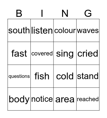 John's December Bingo Card