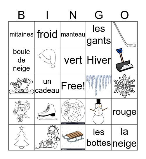 L'Hiver Bingo Card