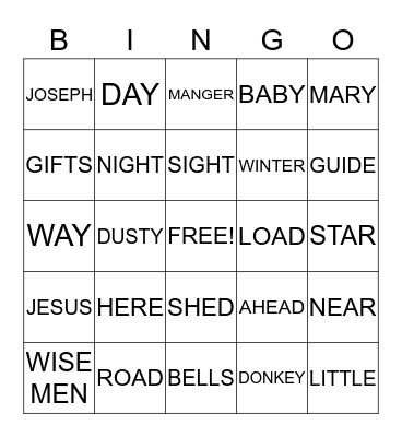 LITTLE DONKEY Bingo Card