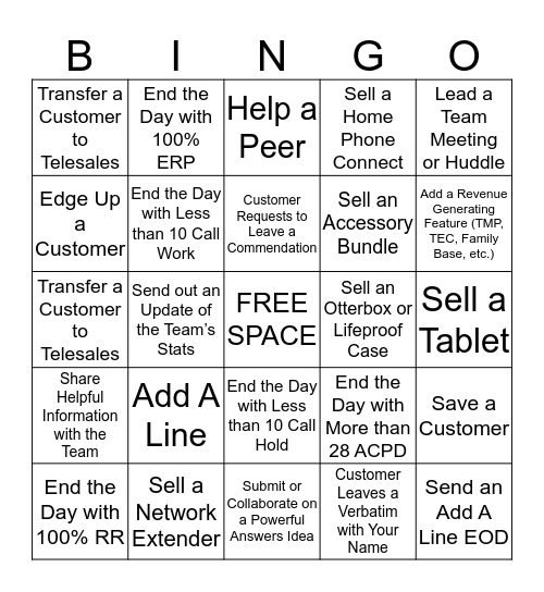 Tech Support Bingo Card