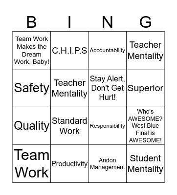 SMC West Blue Final BINGO Card