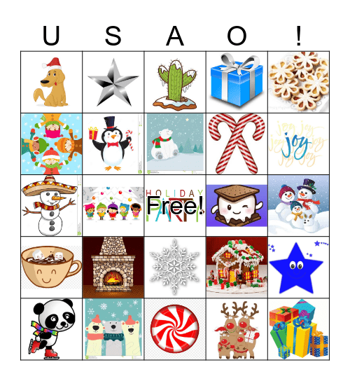 2018 USAO Holiday Party! Bingo Card