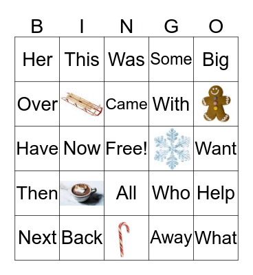 Winter Bingo Card