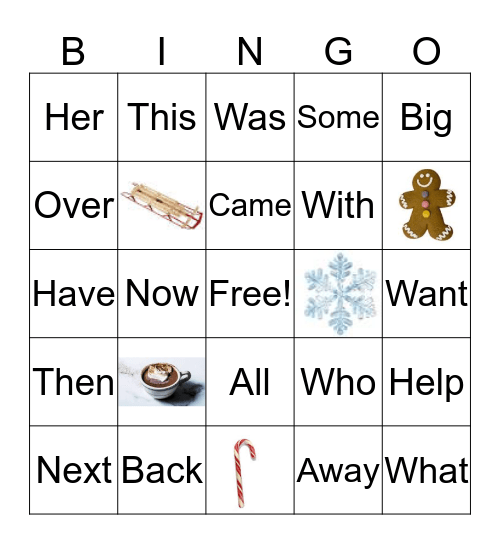 Winter Bingo Card