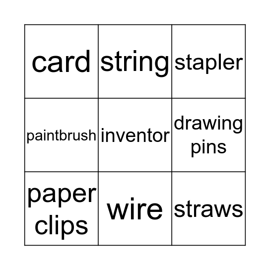 BINGO for 4A Bingo Card
