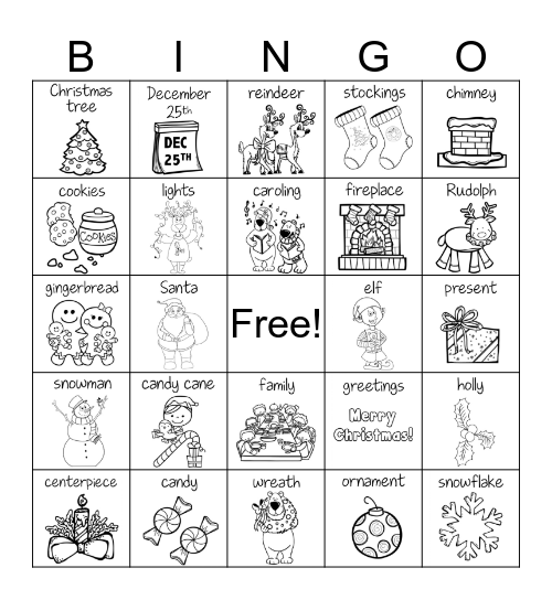 Merry Christmas! Bingo Card