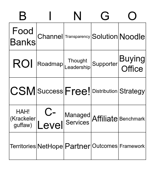 NPV BINGO! Bingo Card