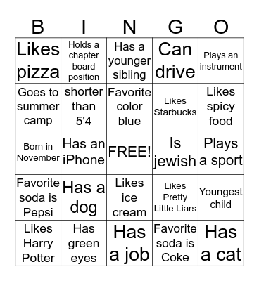 KICKOFF BINGO  Bingo Card
