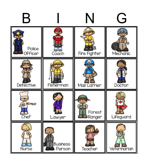 Career Bingo Card