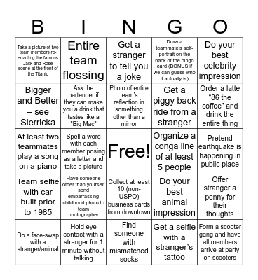 HOLIDAY Bingo Card