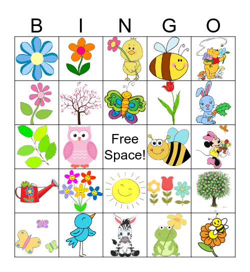 Spring-Time Bingo Card