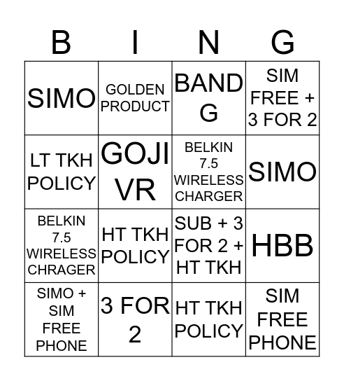 CPW CHRISTMAS BINGO Card