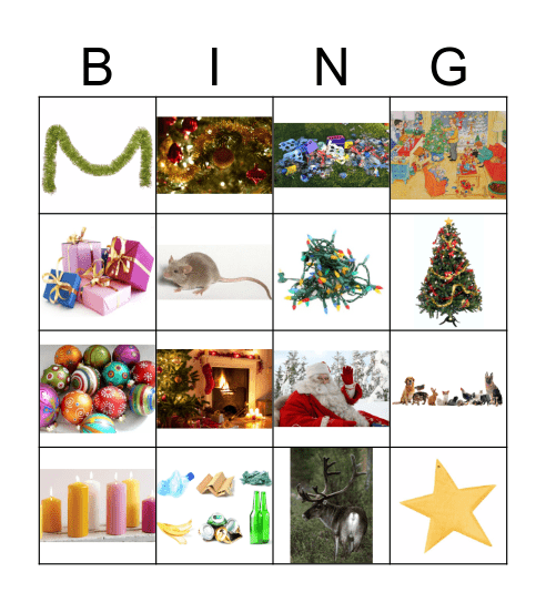 Kerstbingo Card