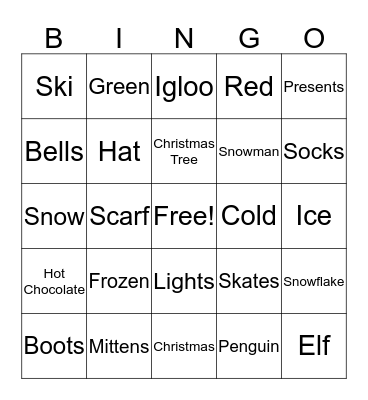 Winter Bingo Card