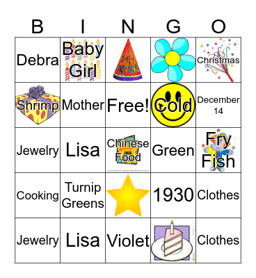 Birthday Bingo Card