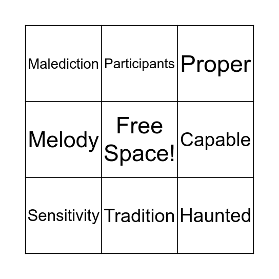 Bingo Card