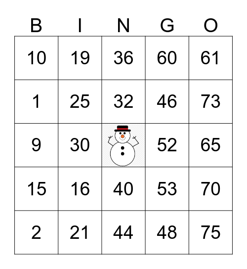 McNair Farms Holiday Bingo! Bingo Card