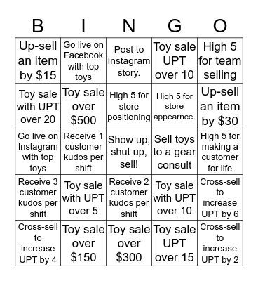 Magic Beans Holiday Beango Bingo Card