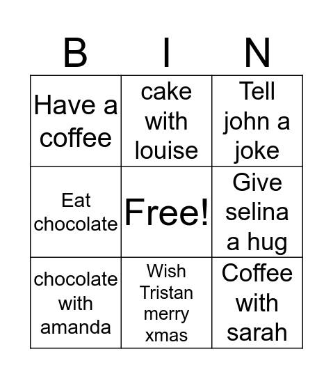 Meet the team Bingo Card