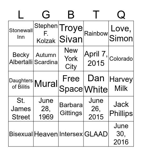 Bingo Card