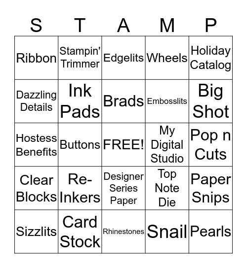 Red Hot Stampers Bingo Card