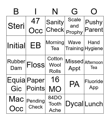 C03 Bingo Card