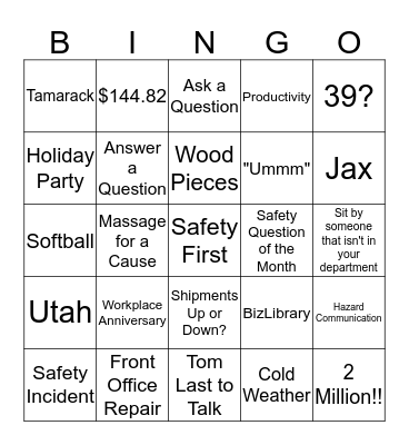 Communication Meeting Bingo Card