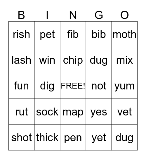 Unit 3 Bingo Card