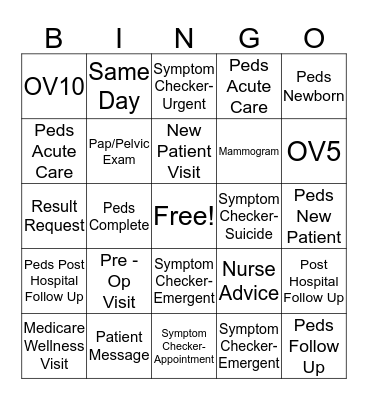 ACC Training Bingo! Bingo Card