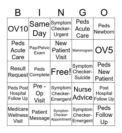 ACC Training Bingo! Bingo Card