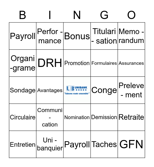 UNIBANK HR  Bingo Card