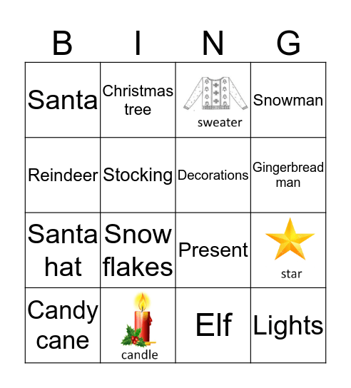 Christmas! Bingo Card