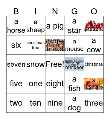 Joulu Bingo Card