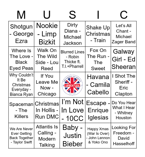 KNUS 109 Bingo Card