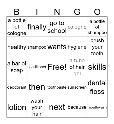 Wants and Needs   Bingo Card