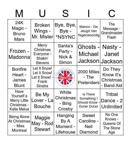 KNUS 211 Bingo Card