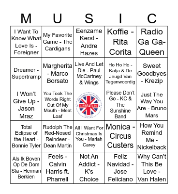 KNUS 301 Bingo Card